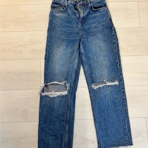 Triarchy x Josephine Skriver High Waisted Wide-Leg Distressed Jeans Sustainable